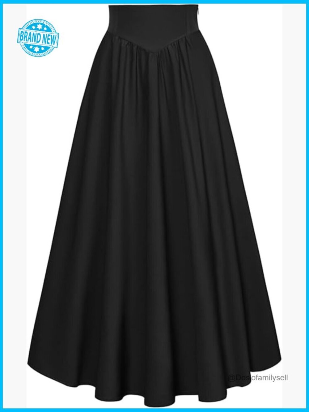 Renaissance Maxi Skirt Flowy A-Line Victorian High Waisted Long Skirt